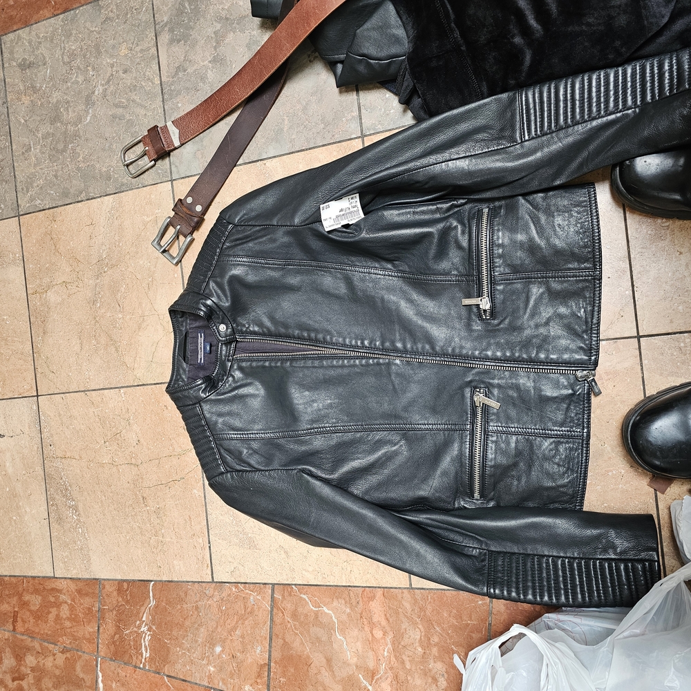 Tommy Hillfiger Women  Black Leather Jacket